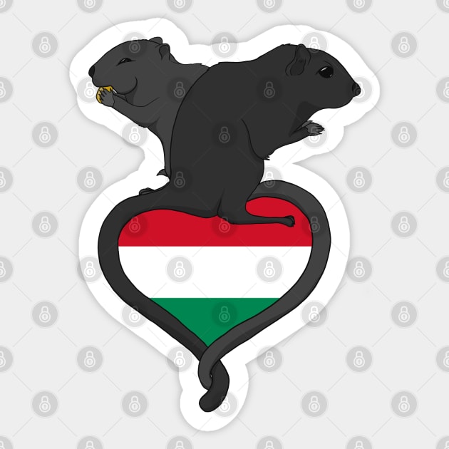 Gerbil Hungary (dark) Sticker by RampArt